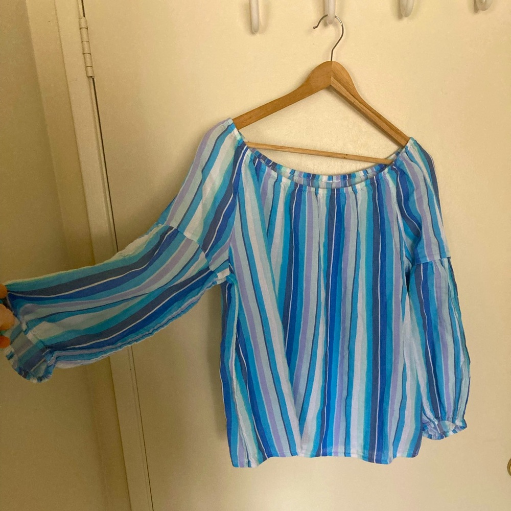 Blue Bohemian Top